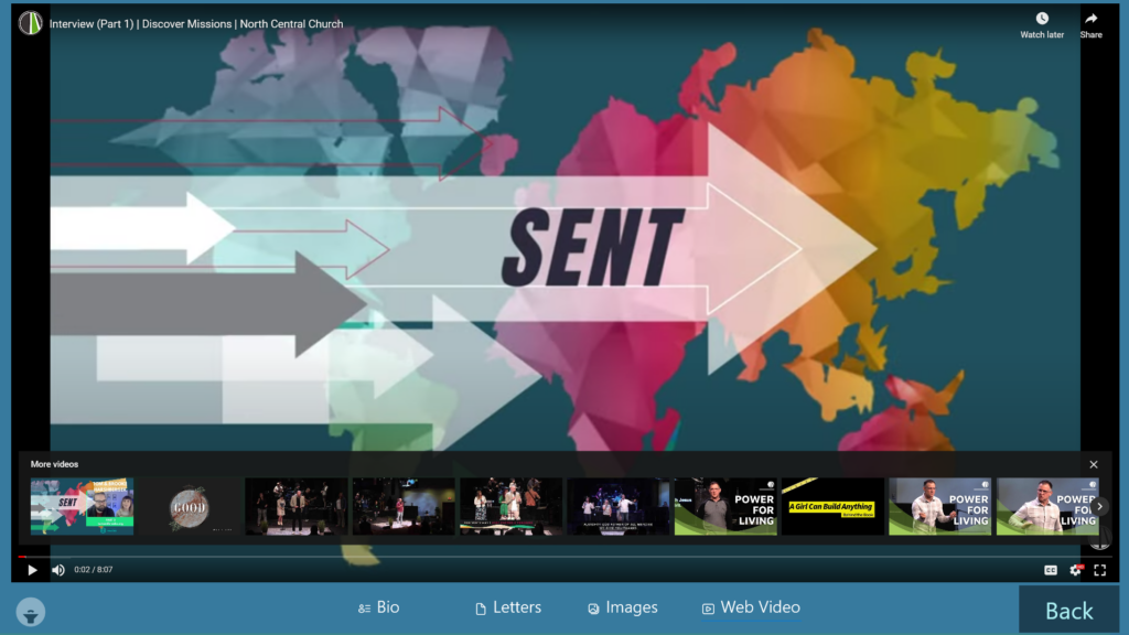 missionary web video content page screenshot