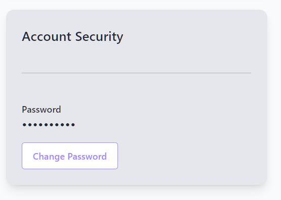 user account password change